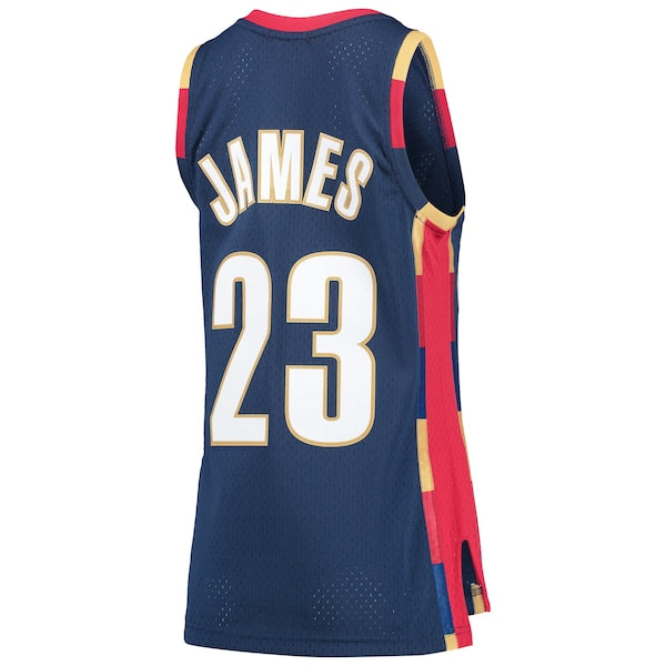 LeBron James Cleveland Cavaliers Women's  Hardwood Classics Swingman Jersey - Navy