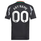 Arsenal adidas Youth 2024/25 Away Replica Custom Jersey - Black