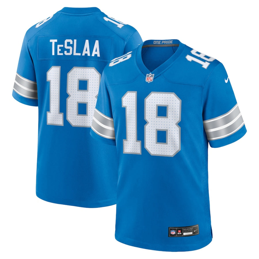 Isaac TeSlaa Detroit Lions Nike Alternate Game Player Jersey - Blue/Black