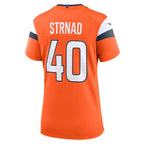 Justin Strnad Denver Broncos Nike Women's Team Game Jersey -  Orange