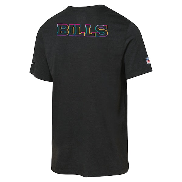 Buffalo Bills Nike Youth 2025 NFL Crucial Catch Tri-Blend Dri-FIT T-Shirt - Black