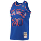 Allan Houston New York Knicks 1996/97 Throwback Dark Swingman Jersey - Blue