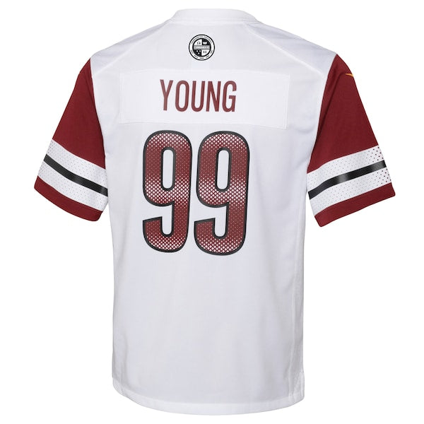 Chase Young Washington Commanders Nike Youth Game Jersey - White/Black/Burgundy