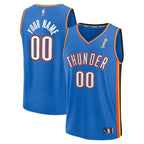 Oklahoma City Thunder  2025 NBA Finals Champions Fast Break Replica Custom Jersey - Blue - Icon Edition