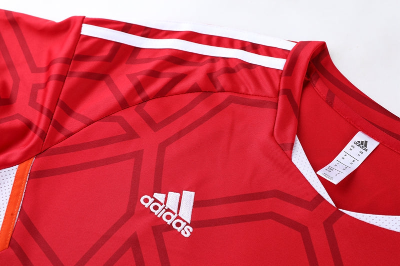 Adidas Short Sleeve Training Jersey Set - AD01- Red/Black