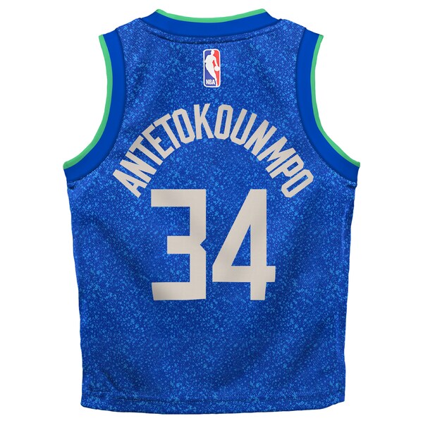 Giannis Antetokounmpo Milwaukee Bucks Nike Toddler Swingman Replica Jersey - City Edition - Royal