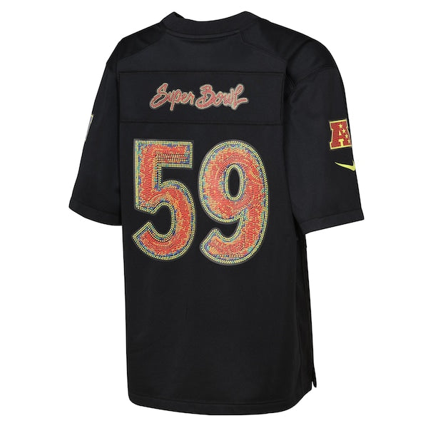 Nike Youth Super Bowl LIX Game Jersey - Black