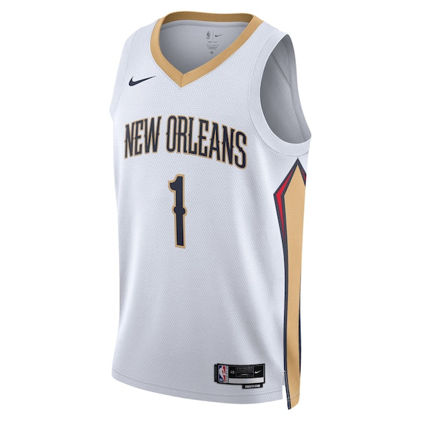 Zion Williamson New Orleans Pelicans Nike Unisex Swingman Jersey - Association Edition - White/Navy
