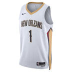 Zion Williamson New Orleans Pelicans Nike Unisex Swingman Jersey - Association Edition - White/Navy