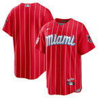 Miami Marlins Nike City Connect Replica Jersey - Red