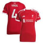 Virgil van Dijk Liverpool adidas Women's 2025/26 Home Replica Jersey - Red