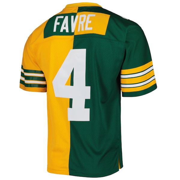 Brett Favre Green Bay Packers 1996 Split Legacy Replica Jersey - Green/Gold
