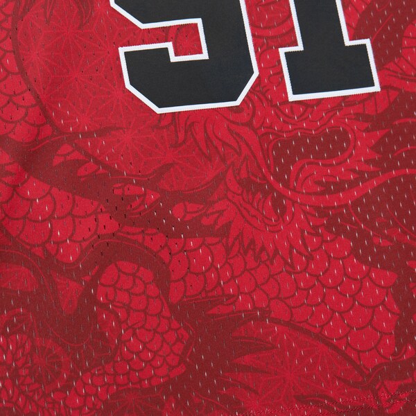Dennis Rodman Chicago Bulls 1997/98 Hardwood Classics Asian Heritage 6.0 Swingman Throwback Player Jersey - Red