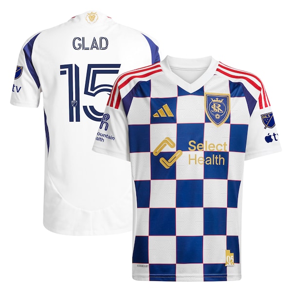 Justen Glad Real Salt Lake adidas 2025 Grid City Authentic Player Jersey - White