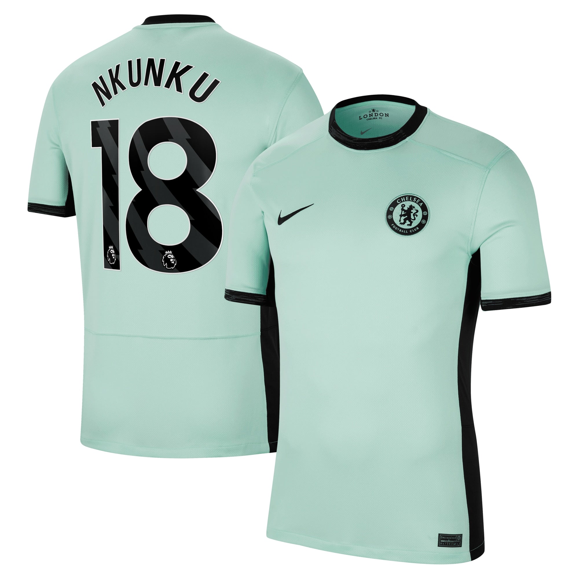 Christopher Nkunku Chelsea Nike 2023/24 Home Stadium Replica Jersey - Blue/Mint/Navy