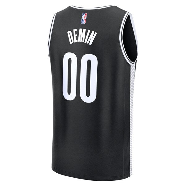 Egor Demin Brooklyn Nets  2025 NBA Draft First Round Pick Fast Break Replica Jersey - Icon Edition - Black