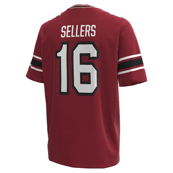 Men's Under Armour LaNorris Sellers South Carolina Gamecocks NIL Football Replica Player Jersey - Garnet/Black