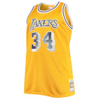Shaquille O'Neal Los Angeles Lakers Big & Tall 1996-97 NBA 75th Anniversary Diamond Swingman Jersey - Gold