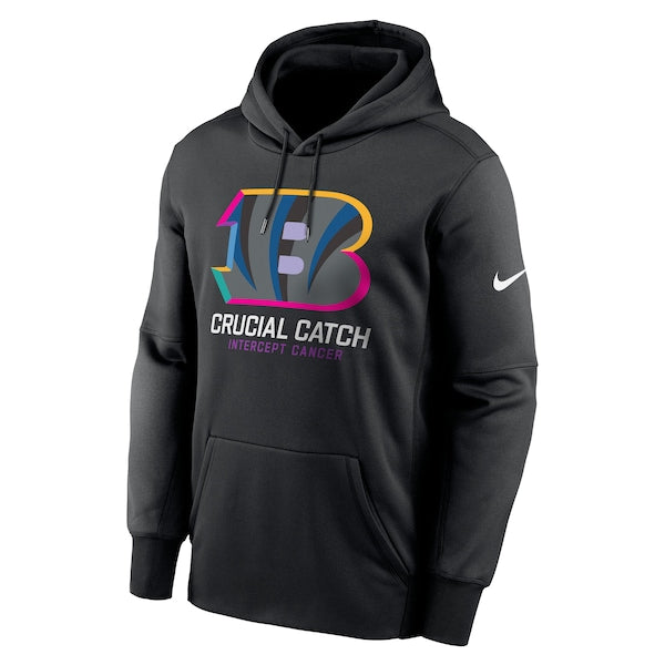 Cincinnati Bengals Nike 2024 NFL Crucial Catch Performance Fleece Pullover Hoodie - Black