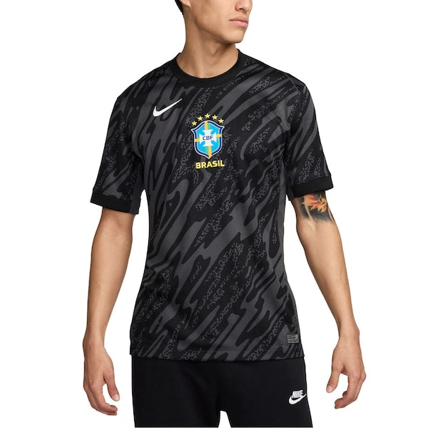 Brazil National Team Nike 2024 Goalkeeper Replica Stadium Jersey - Anthracite