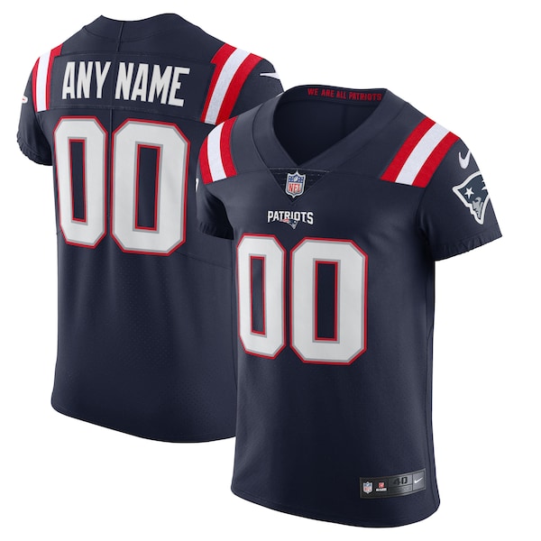 New England Patriots Nike Vapor Elite Custom Jersey - Navy