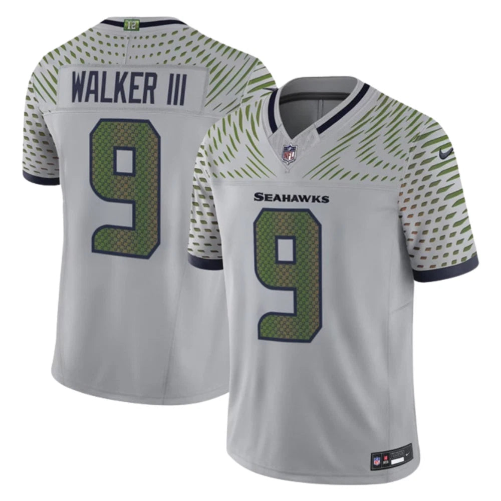Kenneth Walker III Seattle Seahawks Nike 2025 RIVALRIES Vapor Limited Jersey - Gray