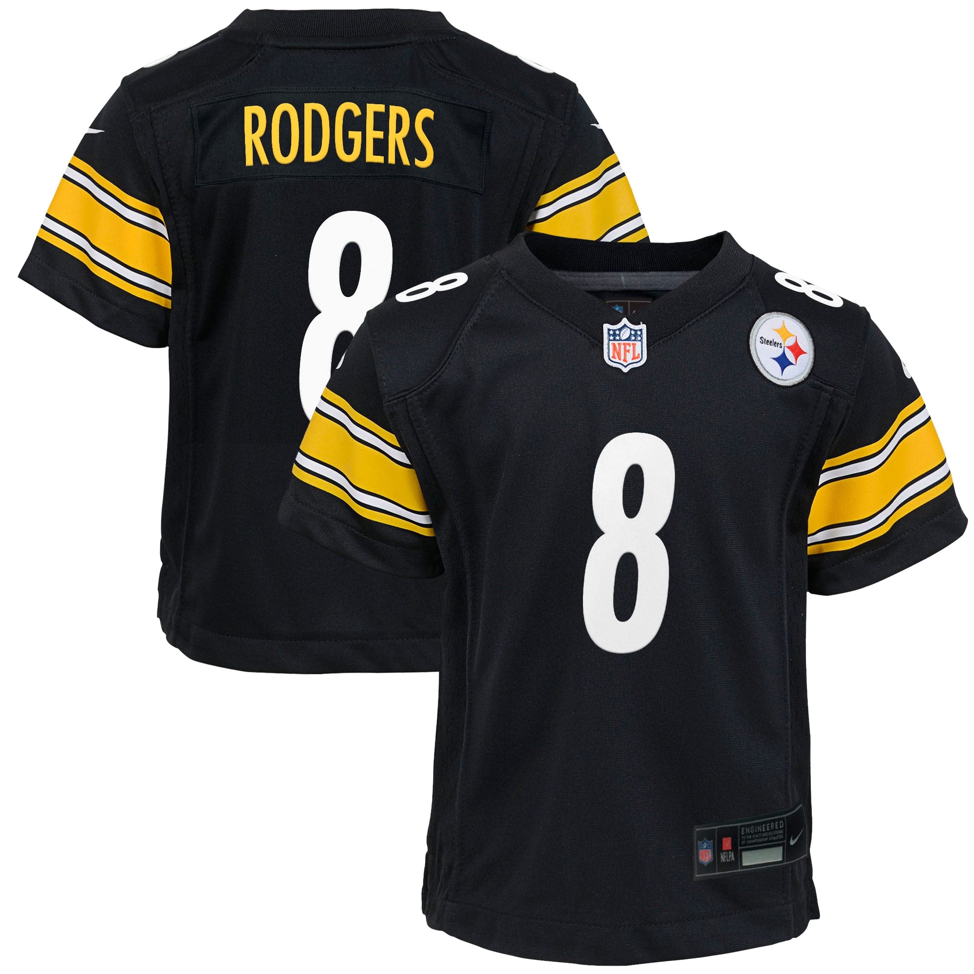 Aaron Rodgers Pittsburgh Steelers Nike Youth  Game Jersey – White/Black