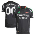 Arsenal adidas 2024/25 Away Authentic Custom Jersey - Black