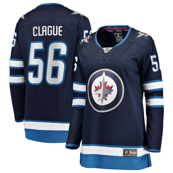 Kale Clague Winnipeg Jets  Women's Home Breakaway Jersey - Navy