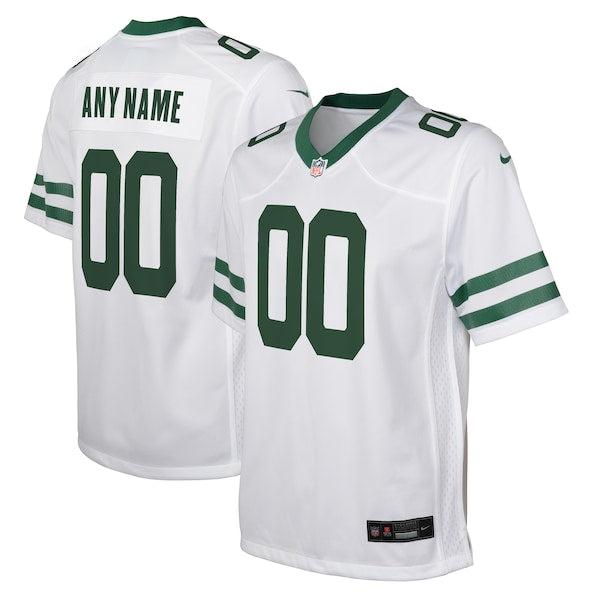 New York Jets Nike Youth Legacy Custom Game Jersey - White