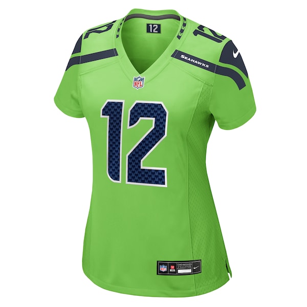 12th Fan Seattle Seahawks Nike Women's  Game Jersey - Neon Green