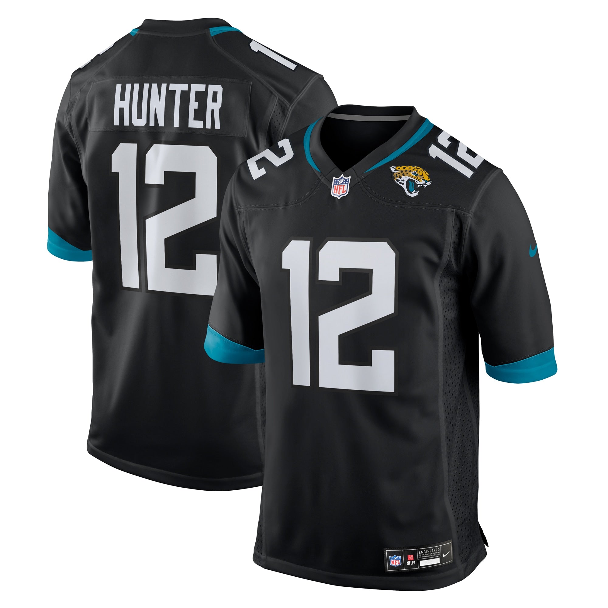 Travis Hunter Jacksonville Jaguars Nike 2025 NFL Draft First Round Pick Game Jersey - Teal/Black/White
