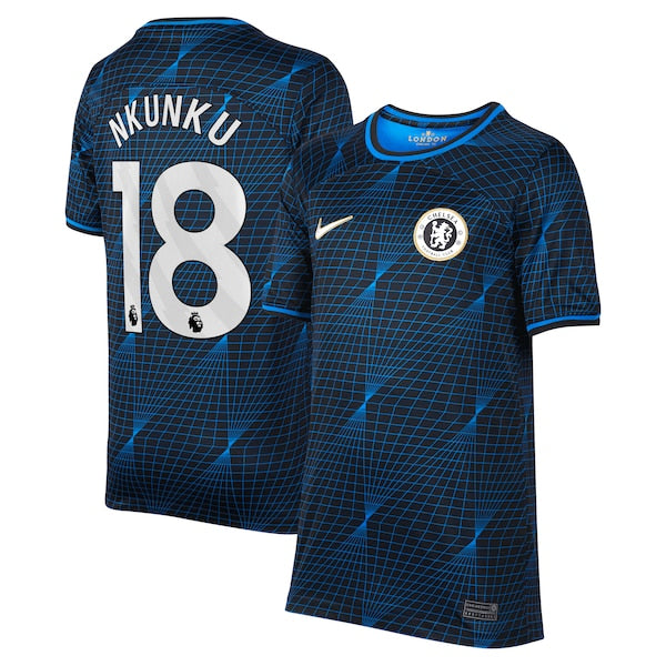 Christopher Nkunku Chelsea Nike Youth 2023/24 Away Stadium Replica Player Jersey - Navy