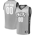 Brooklyn Nets  Youth Custom Fast Break Replica Jersey Gray - Statement Edition