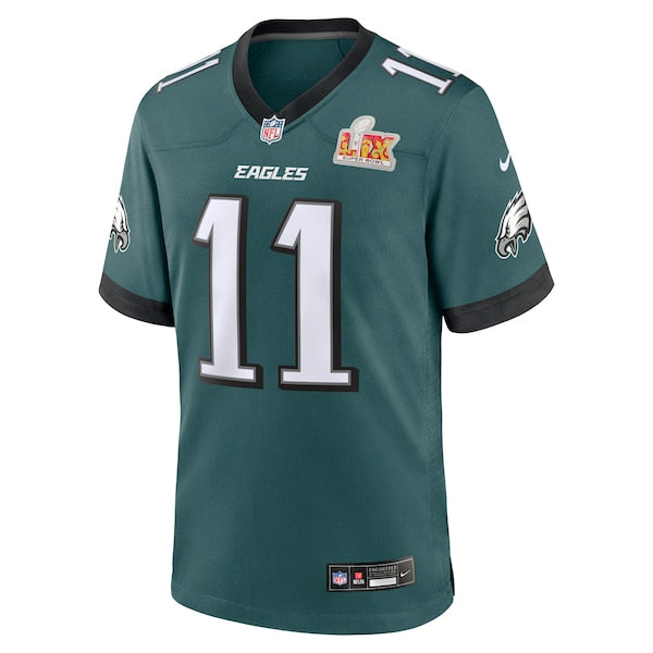 A.J. Brown Philadelphia Eagles Nike Super Bowl LIX Game Player Jersey - Midnight Green