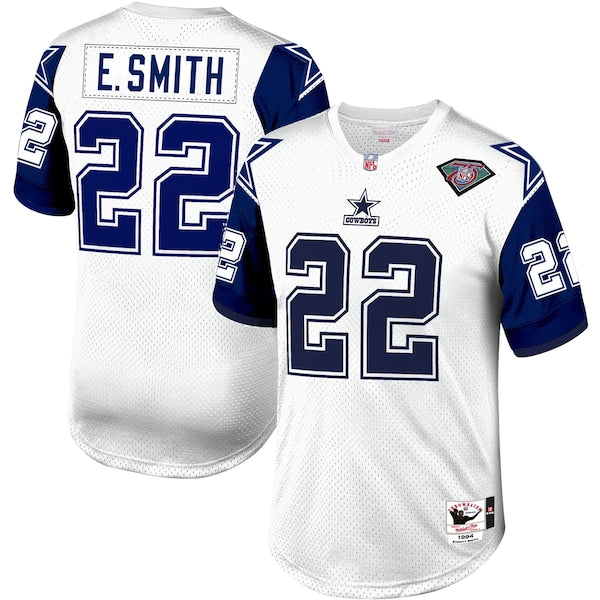 Emmitt Smith Dallas Cowboys 1996 Authentic Throwback Retired Player Jersey - White