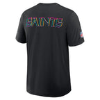 New Orleans Saints Nike 2025 NFL Crucial Catch Tri-Blend Dri-FIT T-Shirt - Black