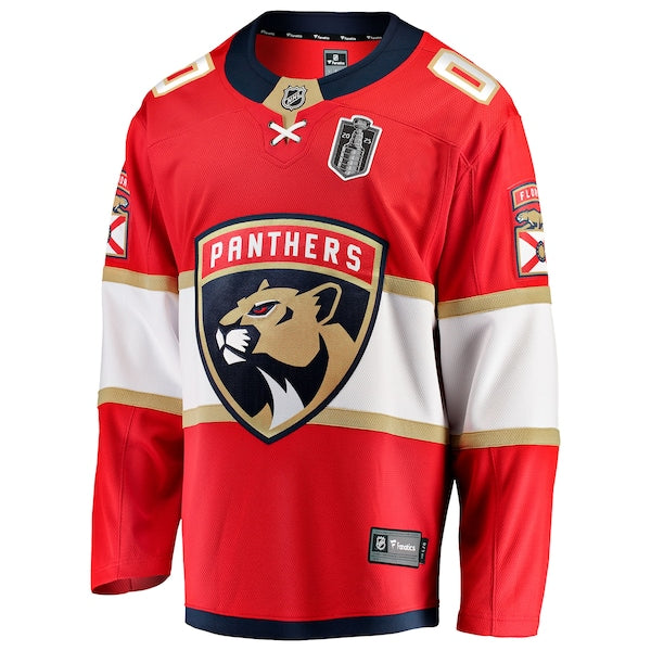 Florida Panthers  2025 Stanley Cup Final Home Breakaway Custom Jersey - Red