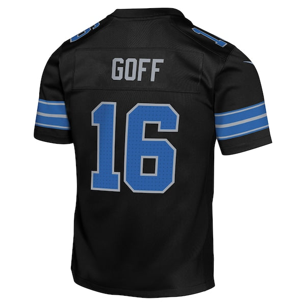 Jared Goff Detroit Lions Nike Youth Alternate Player Game Jersey - Black