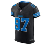 Aidan Hutchinson Detroit Lions Nike Alternate Vapor F.U.S.E. Elite Jersey - Black/Blue