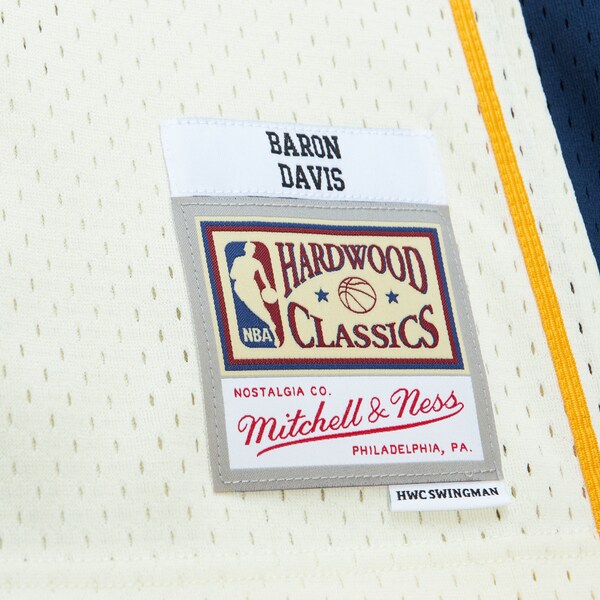 Baron Davis Golden State Warriors Chainstitch Swingman Jersey - Cream