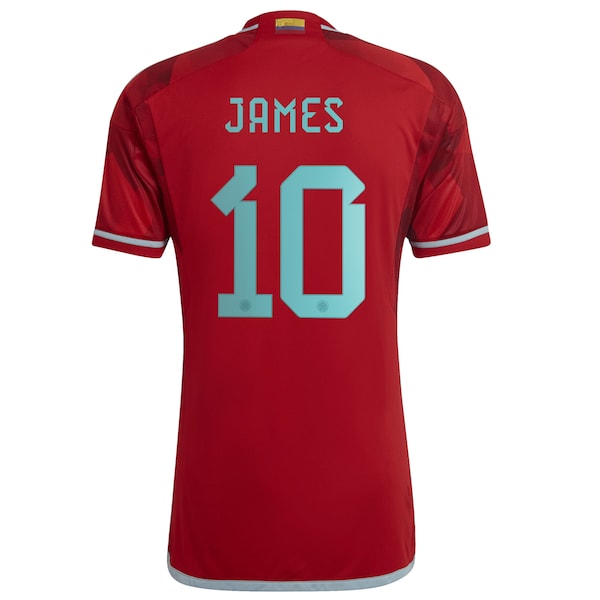 James Rodriguez Colombia National Team adidas 2022/23 Away Replica Player Jersey - Red