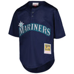 Ken Griffey Jr. Seattle Mariners Youth Cooperstown Collection Mesh Batting Practice Jersey - Navy