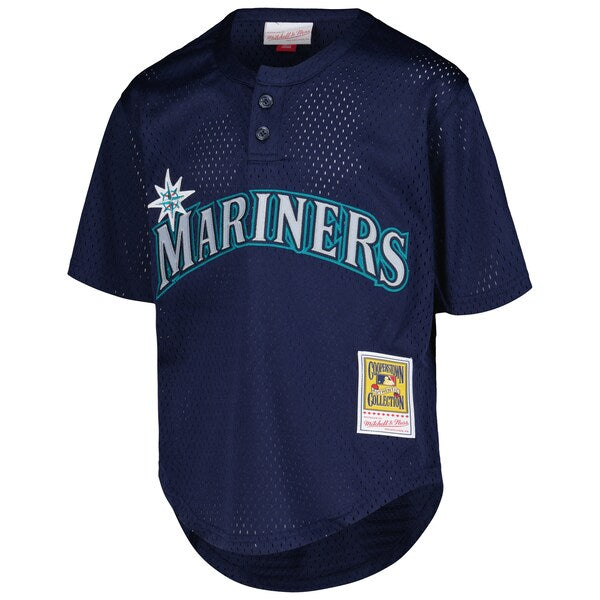 Ken Griffey Jr. Seattle Mariners Youth Cooperstown Collection Mesh Batting Practice Jersey - Navy