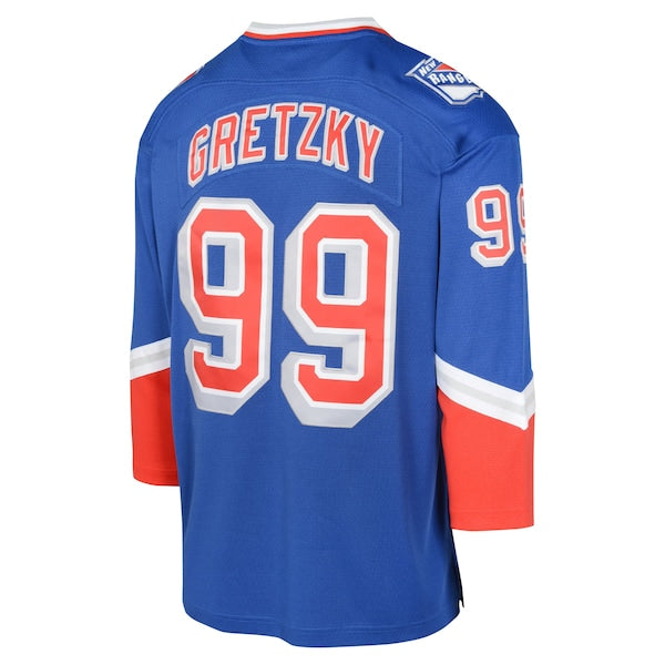Wayne Gretzky New York Rangers Youth 1996 Blue Line Player Jersey - Royal