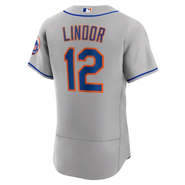 Francisco Lindor New York Mets Nike Road Authentic Player Jersey - Gray/White