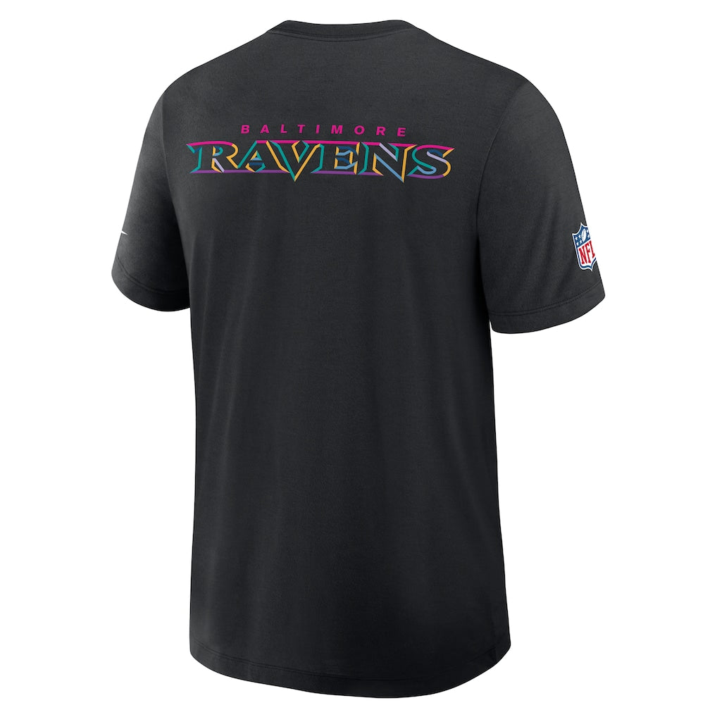 Baltimore Ravens Nike 2025 NFL Crucial Catch Tri-Blend Dri-FIT T-Shirt - Black
