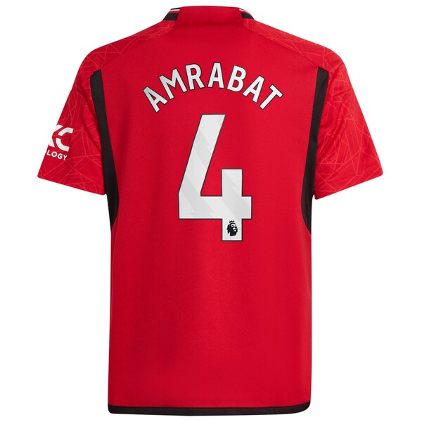 Sofyan Amrabat Manchester United adidas Youth 2023/24 Home Replica Player Jersey – Red