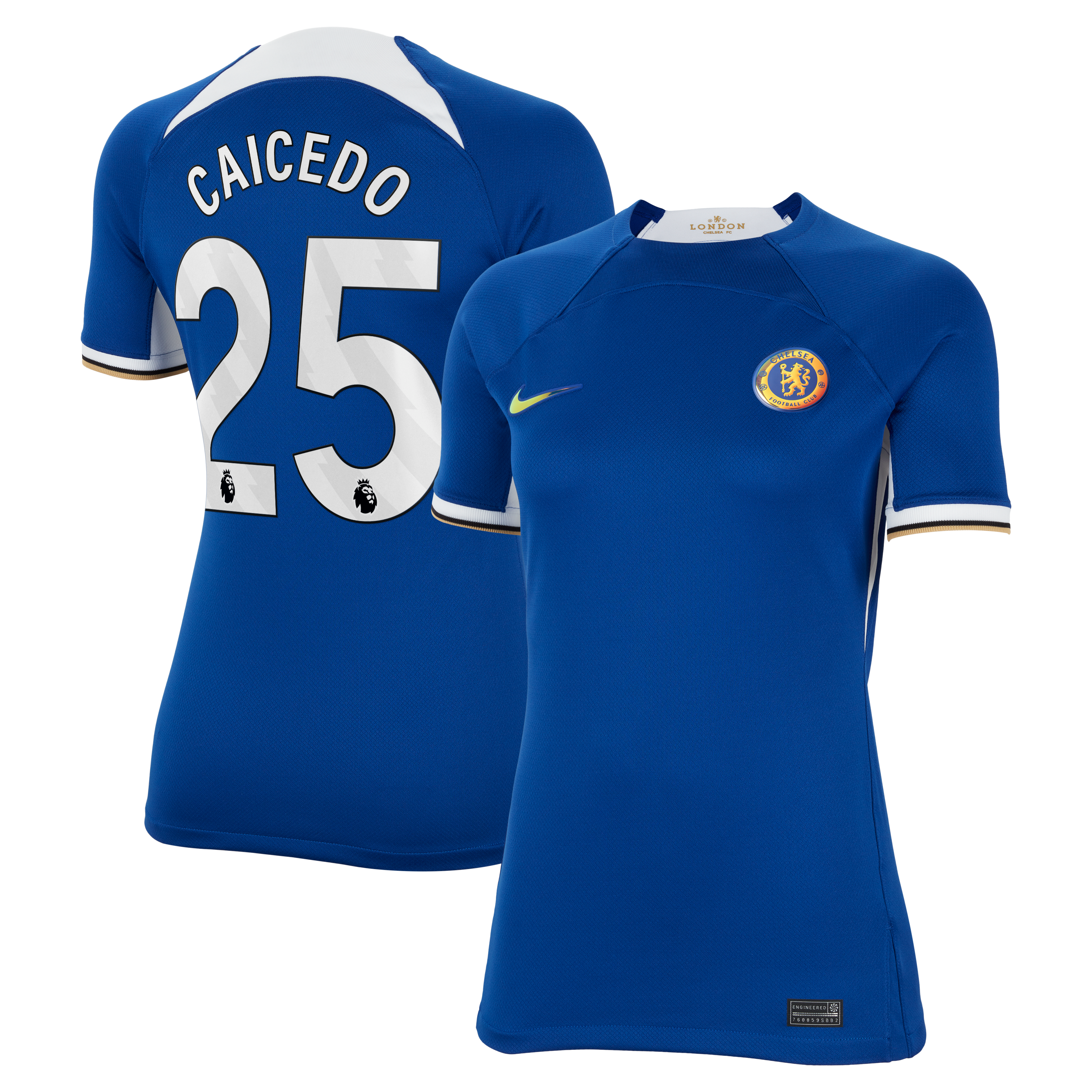 Moisés Caicedo Chelsea Nike Women's 2023/24 Away Stadium Replica Player Jersey - Navy/Blue