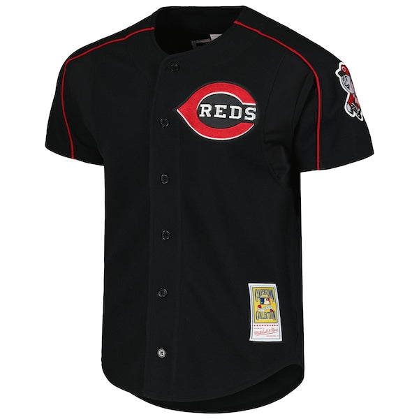 Ken Griffey Jr. Cincinnati Reds Cooperstown Collection Authentic Mesh Batting Practice Jersey - Black